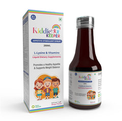 Kiddie Keeper Appetite Stimulant Syrup for Kids (4+ Years) | Natural Appetite Booster & Healthy Weight Gain | 200ml | Free Eco Friendly Bamboo Toothbrush