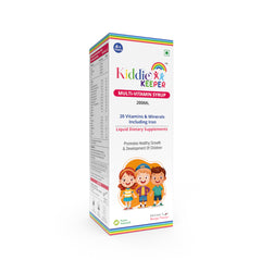 Kiddie Keeper Multivitamin-Multimineral, Iron Syrup for Kids (4+ Years) | Boosts Immunity, Energy & Growth | 200ml | Free Bamboo Toothbrush