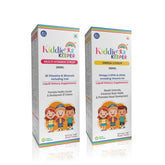 Kiddie KEEPER Combo Pack of Multivitamin Syrup & Omega 3 Fish Oil Syrup 400ml with Free Eco Friendly Bamboo Toothbrush