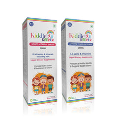 Kiddie KEEPER Combo Pack of Multivitamin Syrup & Appetite Syrup 400ml with Free Eco Friendly Bamboo Toothbrush