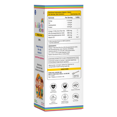 Kiddie Keeper Omega-3 Syrup for Kids (4+ Years) | Brain, Heart & Vision Support | EPA & DHA Rich Formula | 200ml | Free Bamboo Toothbrush