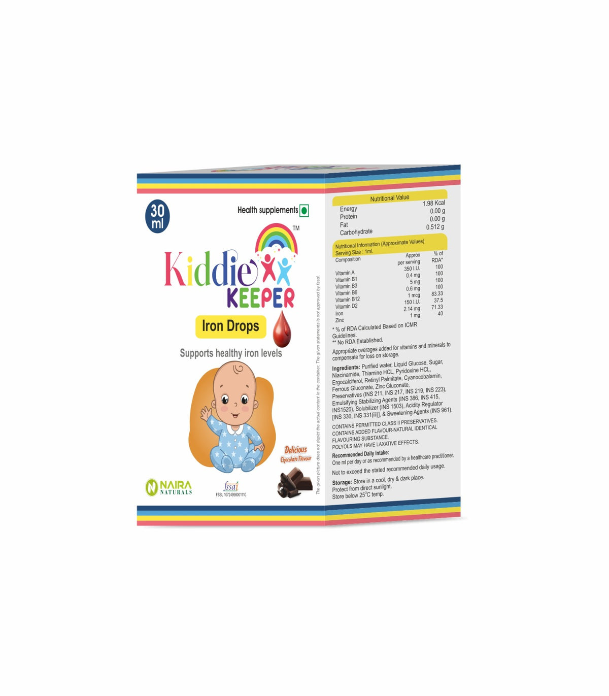 Kiddie KEEPER Iron Drop 30ml Supports Healthy iron levels for infant