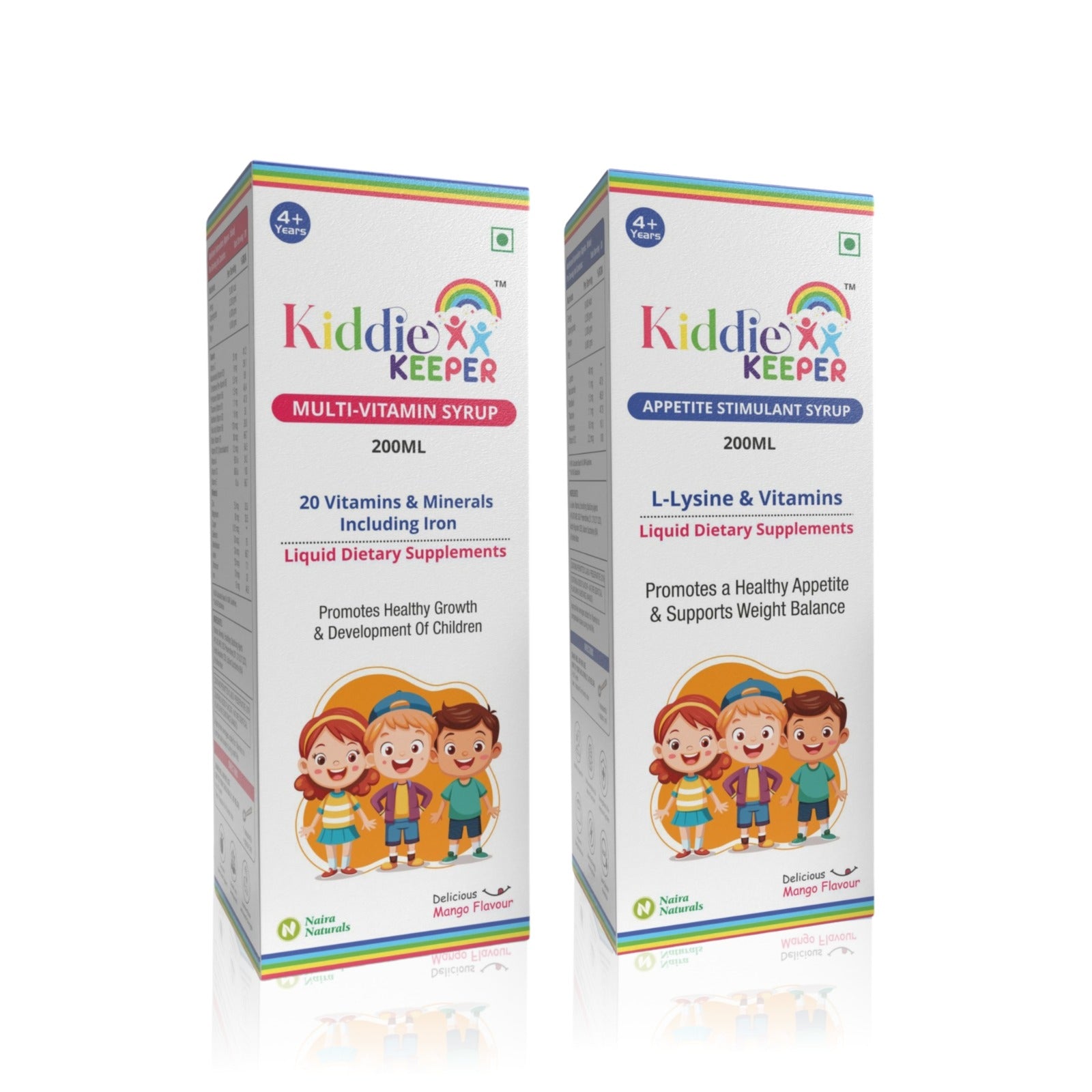 Kiddie KEEPER Combo Pack of Multivitamin Syrup & Appetite Syrup 400ml with Free Eco Friendly Bamboo Toothbrush