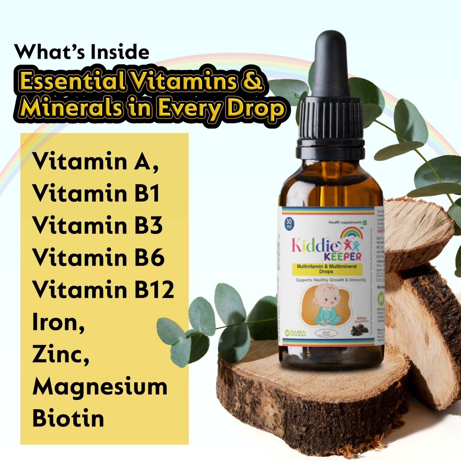 Kiddie KEEPER Multivitamin Drop 30ml Support Development & Healthy Growth for infant