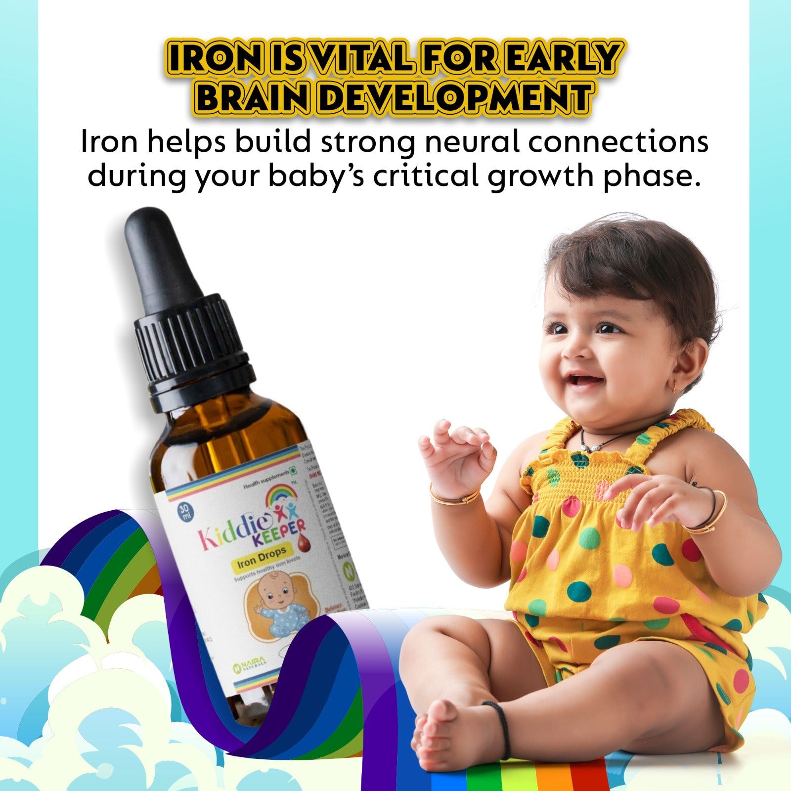 Kiddie KEEPER Iron Drop 30ml Supports Healthy iron levels for infant